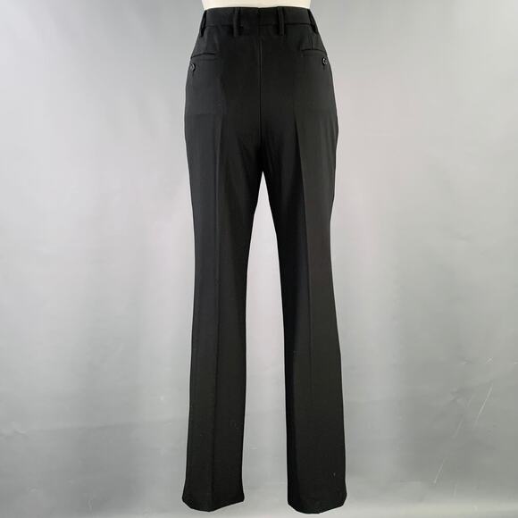 CALVIN KLEIN COLLECTION Size 8 Black Wool Wide Leg Dress Pants - Picture 2 of 7